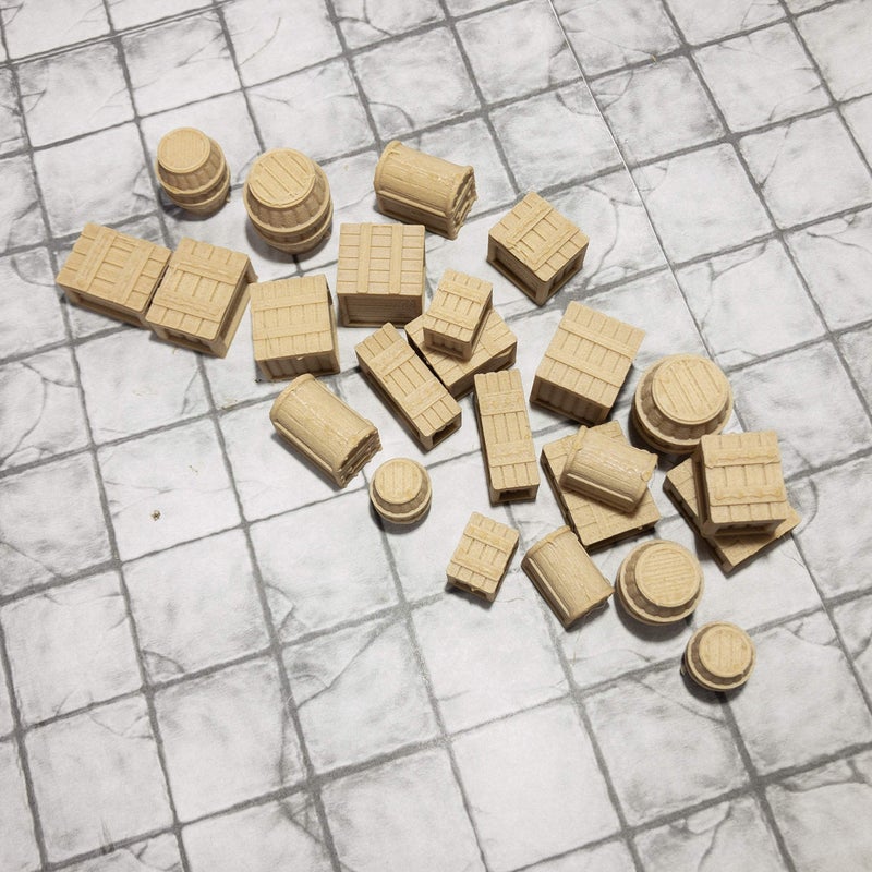 Extruded Gaming Pine Crates Barrels and Chests - Image 5